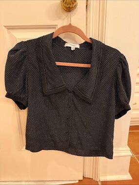 Frame polkadot sailor blouse
